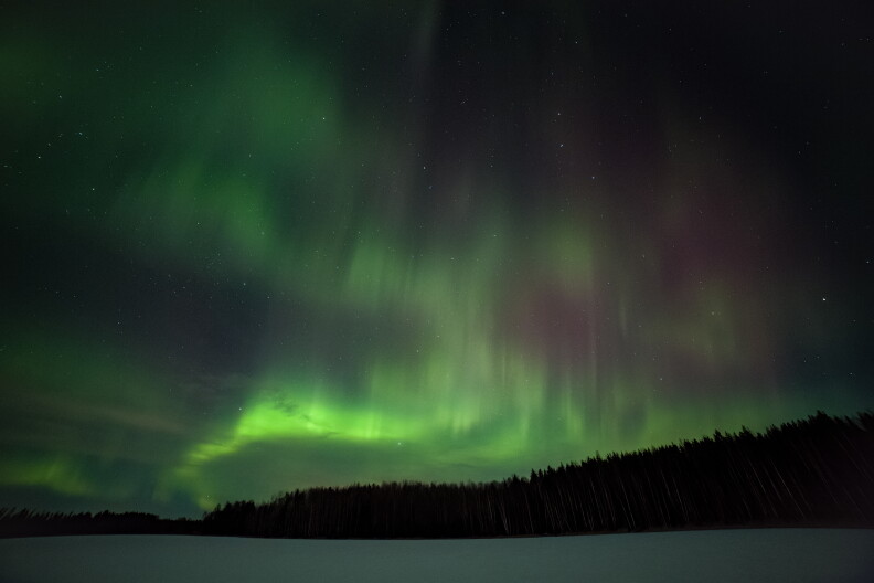 A photo of northern lights.