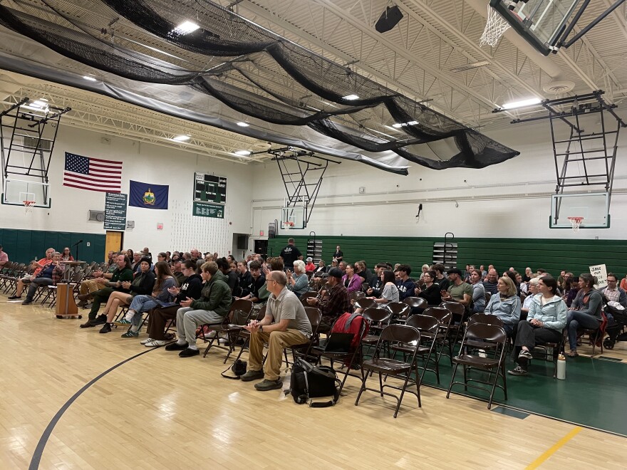 Dozens of local residents came to the Danville School Board meeting on Tuesday, Oct. 9, 2025. Most spoke in support of keeping the high school open.