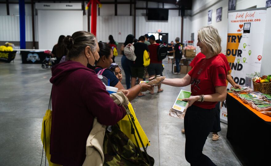Community resources like the Yuma Community Food Bank have also tabled at past Lerner & Rowe backpack giveaways.