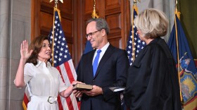 Kathy Hochul is sworn in as governor of New York Aug. 24, 2021.