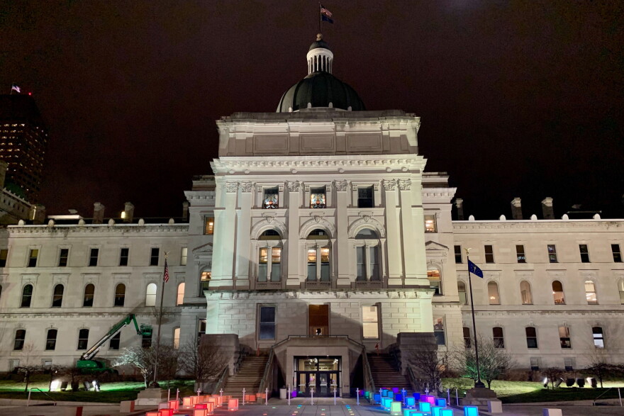 The Indiana Statehouse.