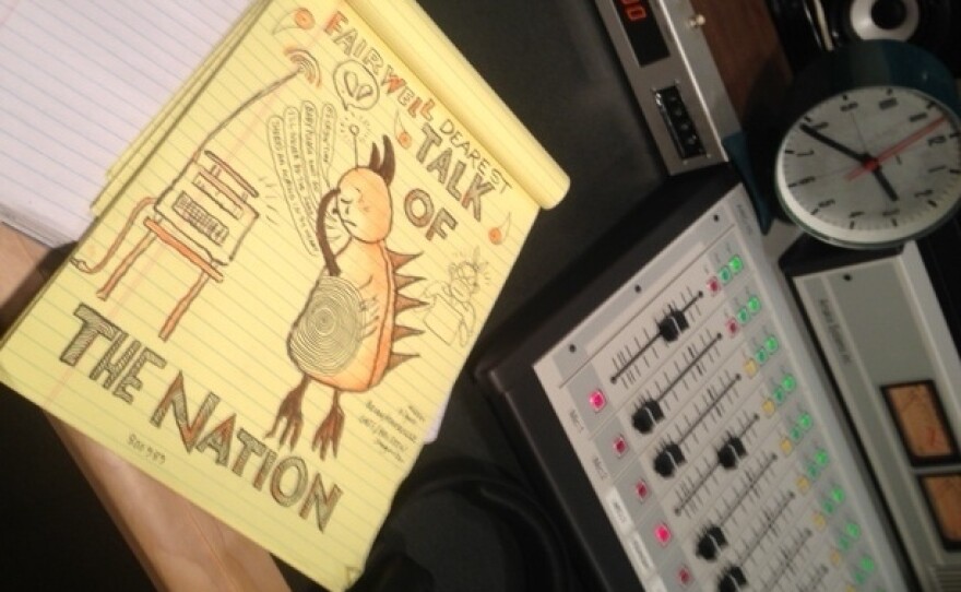 Lynda Barry's on-air doodle.