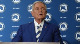 U.S. Rep. Ralph Norman, R-S.C., speaks with reporters after a debate with U.S. Sen. Darline Graham, R-S.C., ahead of the special GOP Senate runoff election to replace the late Sen. Lindsey Graham, R-S.C., on Tuesday, Aug. 18, 2026, in Newberry, S.C. (AP Photo/Meg Kinnard)