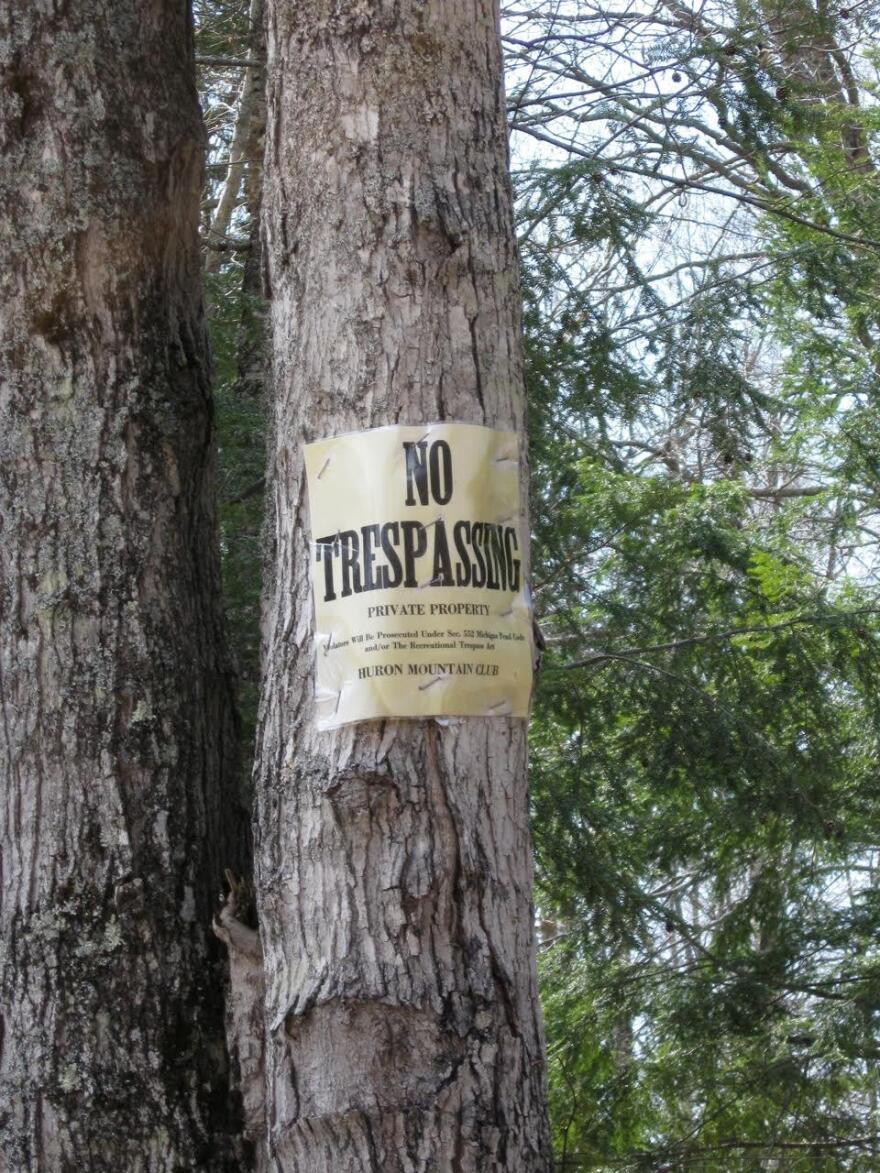 No trespassing signs are posted around the property grounds.