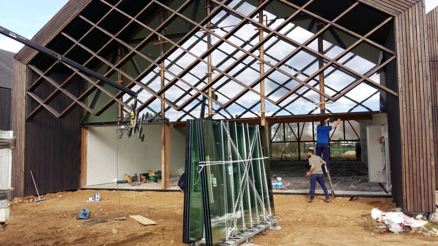 Construction is underway for the arts complex on the outskirts of Cerezales del Condado, paid for by the late Antonino Fernandez. He made his fortune in Mexico but donated much of it to his Spanish hometown for projects like this.