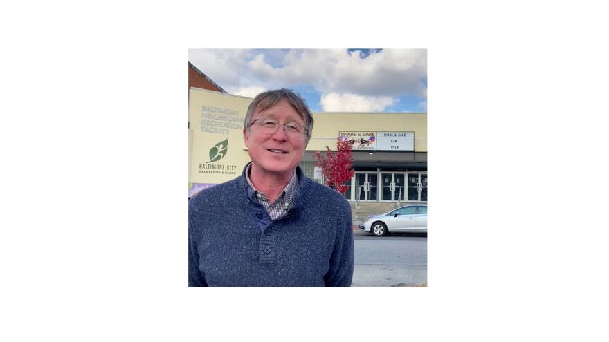 Johns Hopkins of Baltimore Heritage stands in front of the Shake N Bake Family Fun Center on Pennsylvania