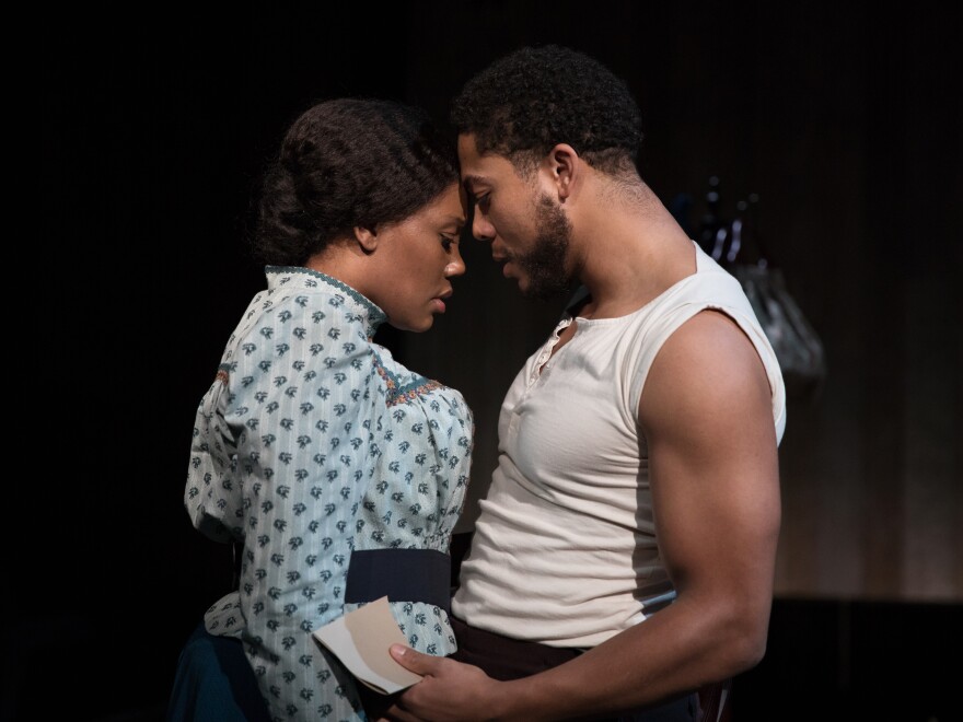 Kearstin Piper Brown and Justin Austin in <em>Intimate Apparel,</em> at Lincoln Center Theater.