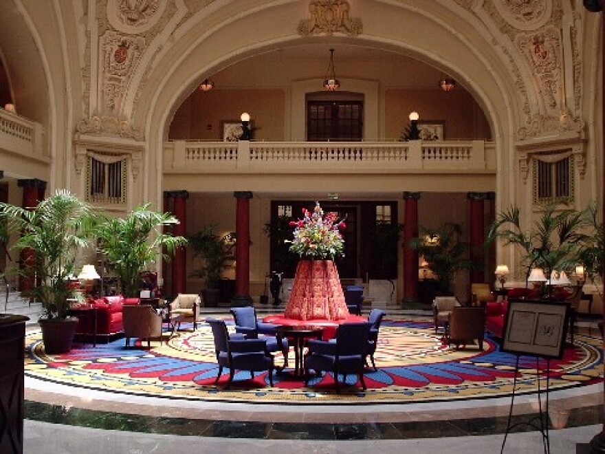The interior of the Battle House Hotel in Mobile.