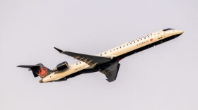 President Donald Trump has targeted Canadian aircraft manufacturer Bombardier in his trade war with Canada. In this photo, an Air Canada Express Bombardier CRJ900 aircraft departs Ronald Reagan Washington National Airport.