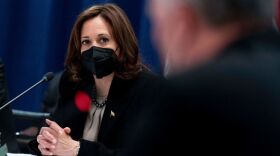 Vice President Harris attends a meeting with Baltic leaders at the Munich Security Conference in Munich on Friday. Harris is meeting with European leaders and discussing the Russia-Ukraine crisis through the weekend.
