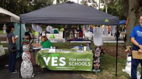 Yes For Marion County Schools table at the Journey Into Reading event at Central Florida State College. The theme of the event was "seasons" and we were designated as "winter."