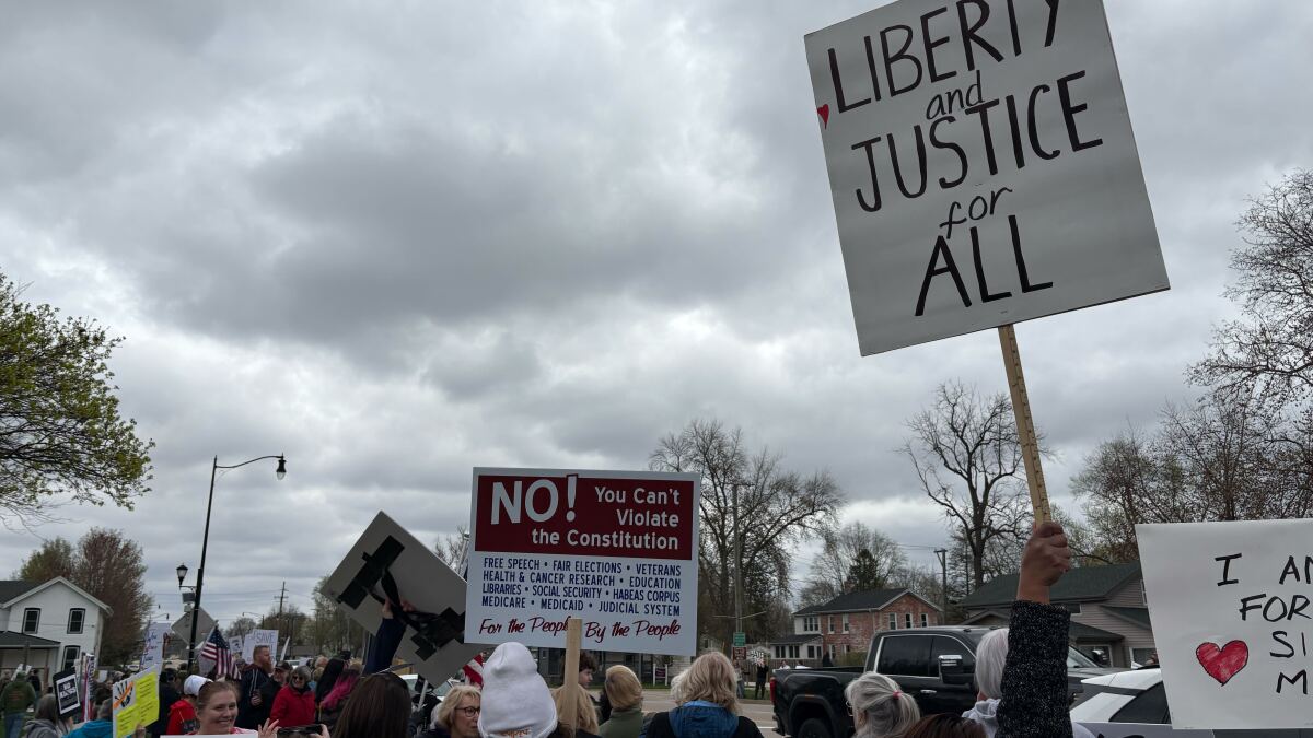 Nationwide anti-Trump protests arrive in small town northern Illinois