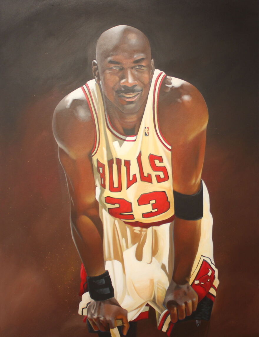 Portrait of Michael Jordan is among the celebrities included in Art Center Sarasota 'Icons' show.