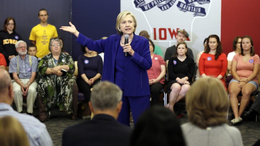 Clinton says she has learned from her 2008 loss and is placing a heavy emphasis on organizing in early states, like Iowa.