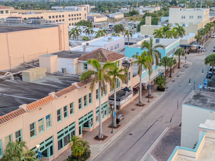 Aerial view of downtown Fort Pierce