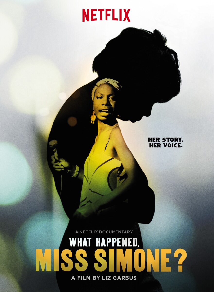 A promotional image for the documentary <em>What Happened, Miss Simone?</em>, directed by Liz Garbus.