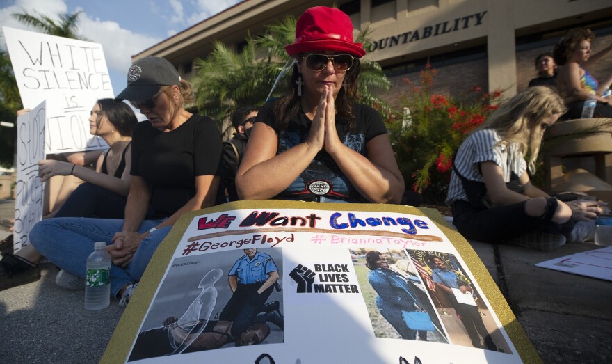 More than 200 people protested on Sunday outside the Fort Myers Police Department and throughout downtown Fort Myers. The protest was held in response to the recent death of George Floyd in Minneapolis. Derek Chauvin, a former Minneapolis police officer, has been charged in the killing of Floyd.