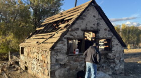 Jerry Olsen, Founder of Vipers Paranormal, standing in front of the Truckee River Murder House.