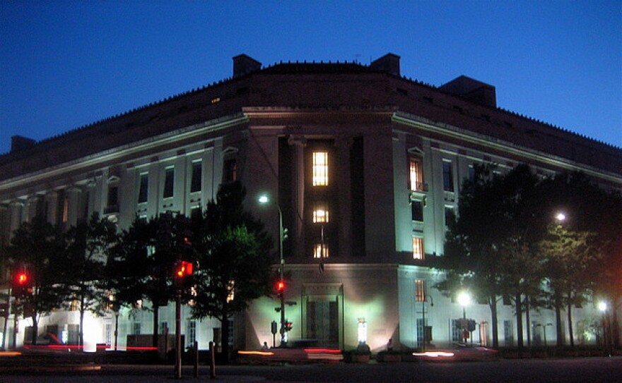 The Department of Justice building in Washington DC.