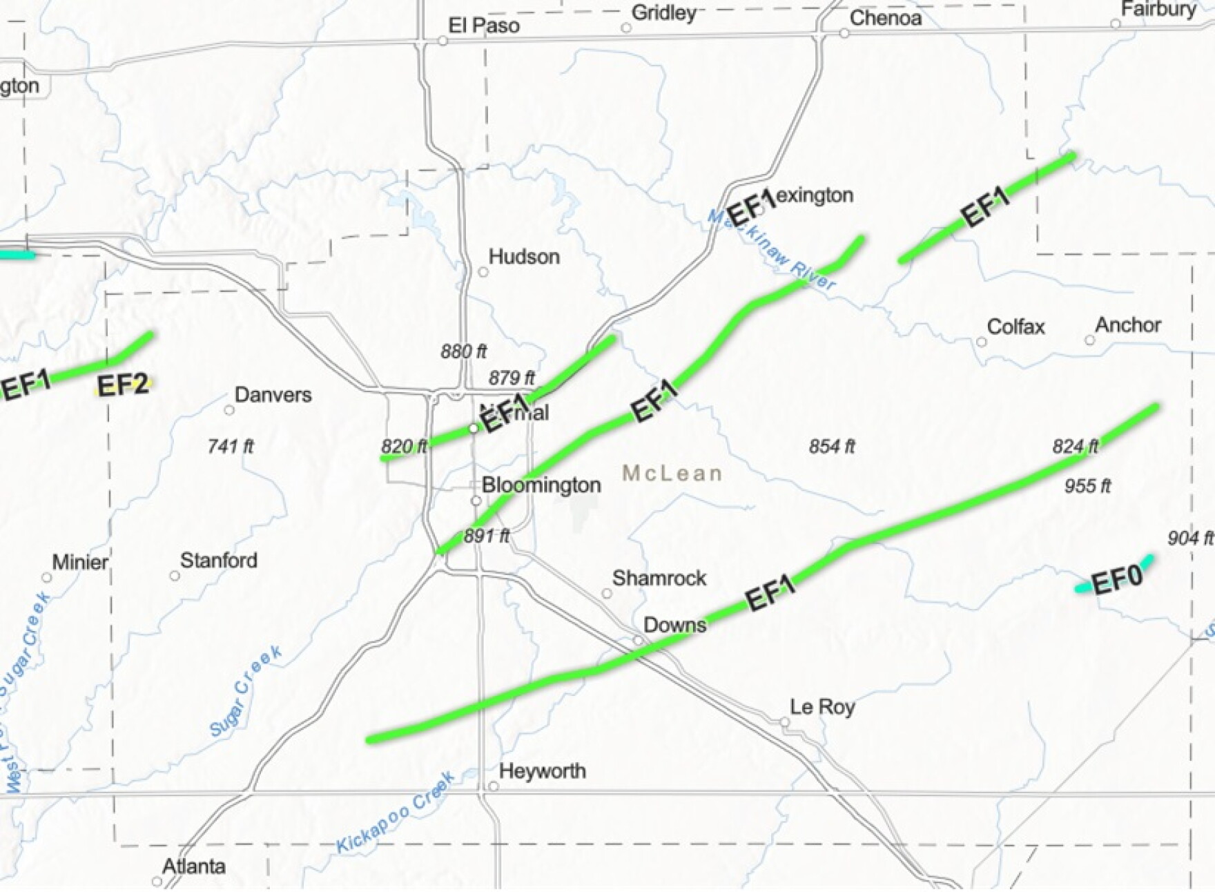 National Weather Service revises tornado count in McLean County after ...