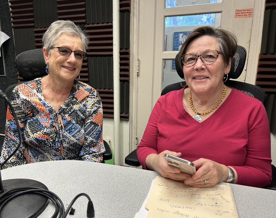 Donna Popky (left) and Karen Conley from The Artists of Picacho Hills