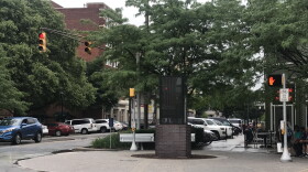 Ann Dancing, an art installation at the intersection of Massachusetts Avenue, Alabama and Vermont streets, has gone dark as it awaits updates.