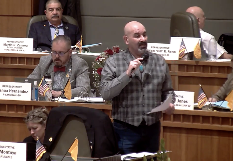 Rep. Rod Montoya (R-Farmington) addressing the House of Representatives in February 2024.