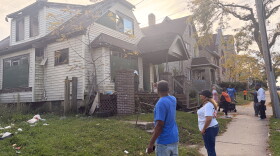 During the latest community walk, staff with the department of community wellness & safety and the critical response team document a vacant home in the Harambee neighborhood.