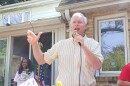 Wisconsin U.S. Senator Ron Johnson speaks at the annual "Chicken Burn" Sunday in Wauwatosa.