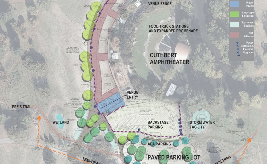 This illustration shows the changes coming to the Cuthbert Amphitheater in Eugene.