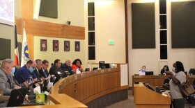 Dina Rayford addresses the Schertz city council in early November.