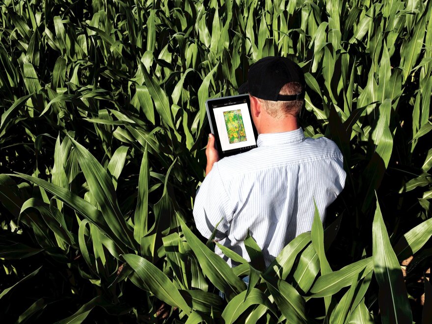 Companies, like John Deere, that are collecting farmers' data may be able to see how much grain is being harvested, minute by minute, from tens of thousands of fields.