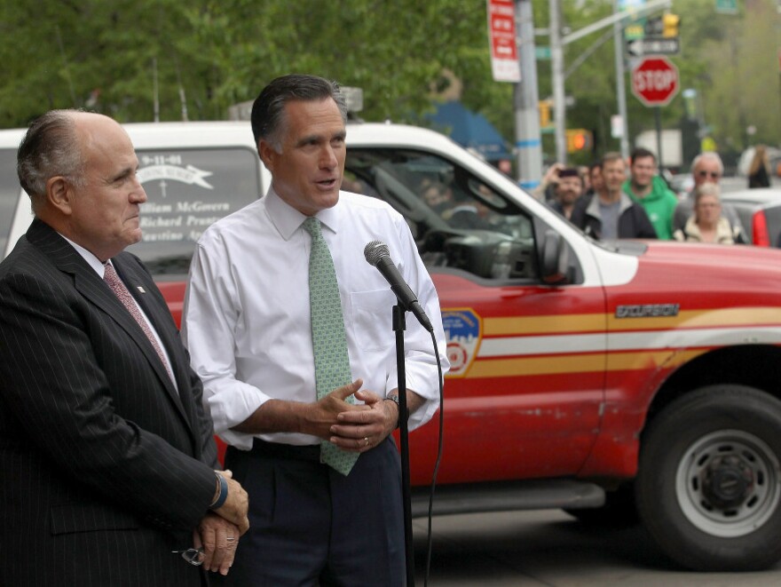 While Obama was in Afghanistan, Mitt Romney marked the anniversary of Osama bin Laden's death at a campaign photo op at a New York City fire station with 9/11 ties.