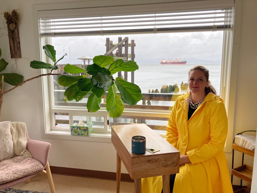 Rebeckah Orton, executive director of the Astoria Birthing Center sits for a portrait at the center on Oct. 24, 2025