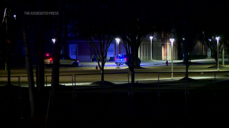 Police respond to a shooting at South Carolina State University on Thursday, Feb. 12