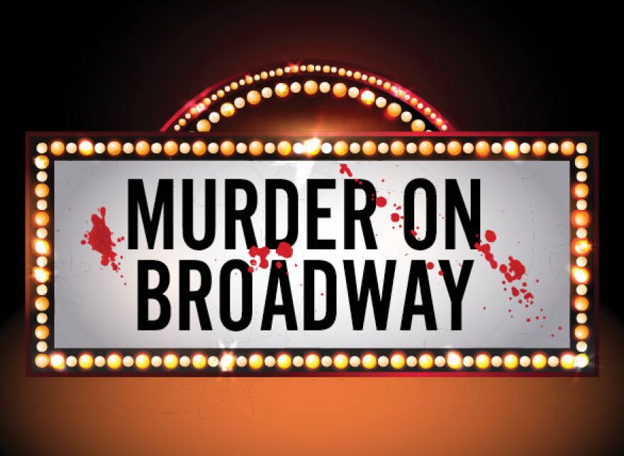 Broadway Palm Dinner Theatre Graphic for 'Murder on Broadway'
