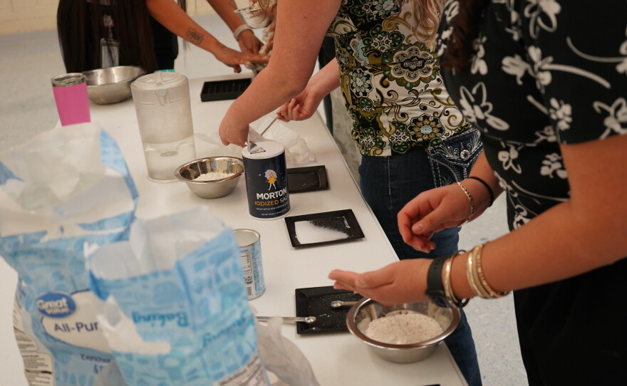 The Cocopah recipe for authentic frybread consists of flour, baking powder, salt, lard and water.