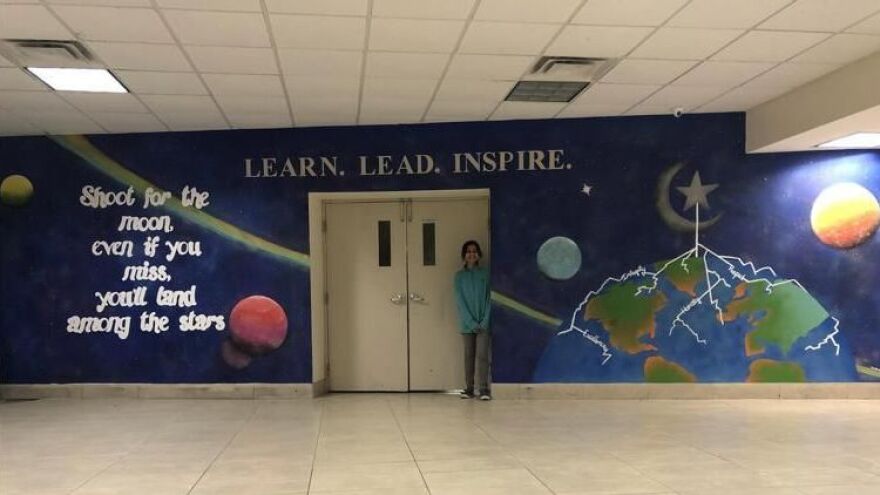 Yumna created a large mural at London Islamic School last year. Her principal sees it as a sign that "her legacy just doesn't stop at our school or our community in London or even Canada."