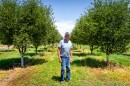 Kenyon Farley poses in front of one of his Utah County tart cherry orchards in Payson, July 24, 2026.