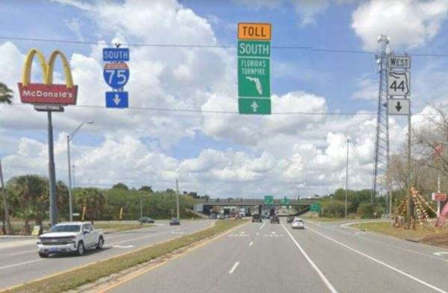 State transportation officials are moving ahead with plans to extend the northern end of the Florida Turnpike beyond where it now ends at Interstate 75 in Wildwood. (photo by: Google Maps/WUSF)