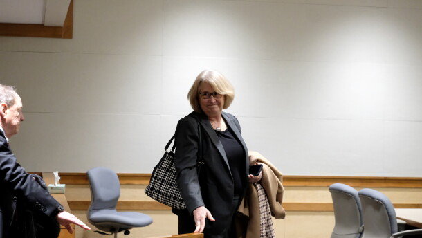 N.H. Supreme Court Justice Hantz Marconi enters the courtroom Monday.