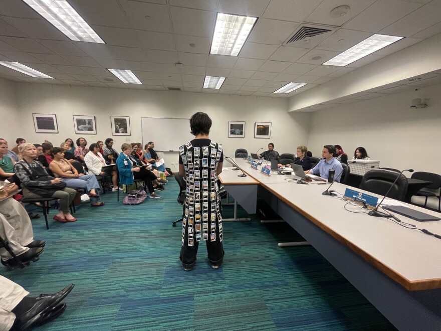 Dozens of Hawai‘i artists gathered at the Capitol to oppose a measure that they say would slash statewide arts programs. (March 19, 2024)