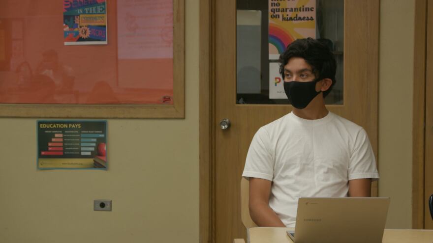 Class of 2025 student Osvaldo during Ninth Grade Counts at David Douglas High School on July 9, 2021.