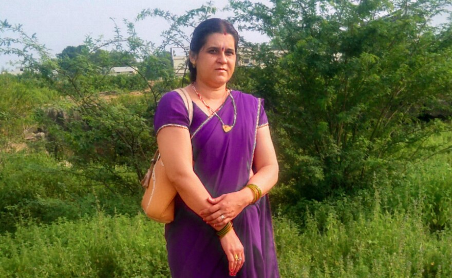 Ranjana Dwivedi, a community health worker, goes door to door in Gurguda, a village in central India.