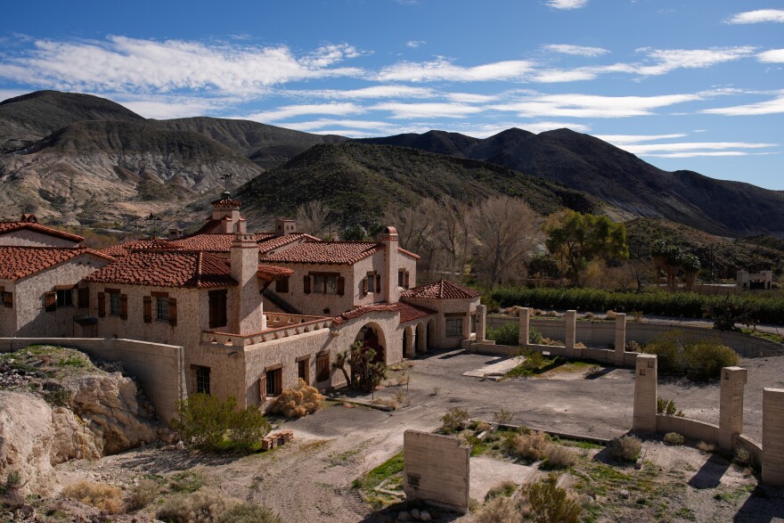Scotty's Castle is seen Friday, Jan. 23, 2026, in Death Valley National Park, Calif. (AP Photo/John Locher)