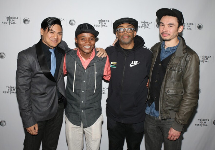 Cinematographer Alan Blanco, Actor Cristian James Abvincula, Director Spike Lee, and Director Josef Wladyka, by Andrew Toth/Getty Images North America)