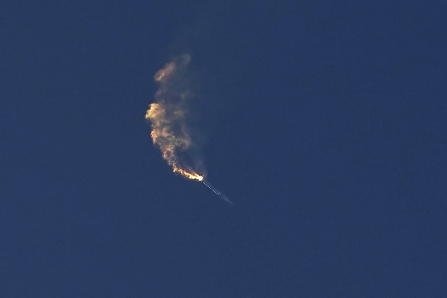 FILE - SpaceX's Starship turns after its launch from Starbase in Boca Chica, Texas, Thursday, April 20, 2023. The Federal Aviation Administration has closed its accident investigation into SpaceX's failed debut of its Starship mega rocket. The FAA said Friday, Sept. 8, that multiple problems led to the launch explosion on April 20 over the Gulf of Mexico, off the South Texas coast.  (AP Photo/Eric Gay, File)