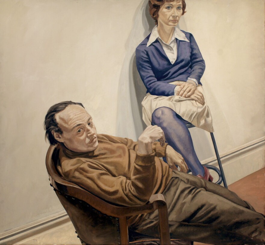 Philip Pearlstein "poses his people like objects," says curator Brandon Fortune. In 1968 he painted a portrait of two friends — married artist couple Al Held and Sylvia Stone.
