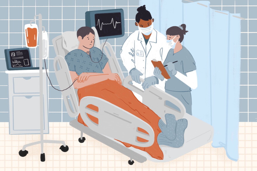 There are no national regulations or guidelines for determining which patients receive treatment when hospitals are overwhelmed in a pandemic. Some hospitals have scrambled to develop or revise their triage policies during the pandemic.