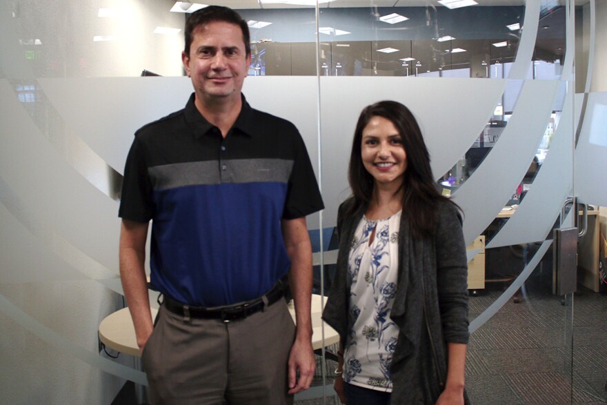 David Lujan (left) and Lorna Romero.